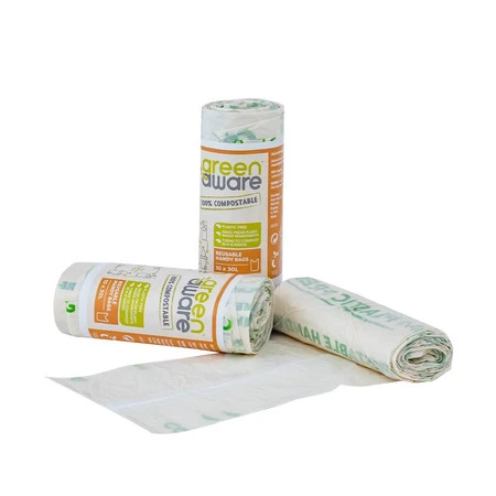 GreenAware, Kompostowalne reklamówki wielokrotnego użytku 30 L, 10 szt.