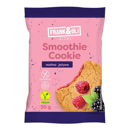 Smoothie Cookie - Ciastko owsiane z nadzieniem z malin i jeżyn 50 g