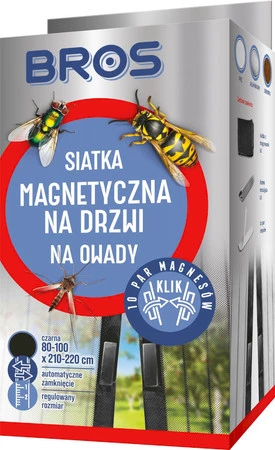 BROS - siatka na drzwi magnetyczna 100x220 - czarna