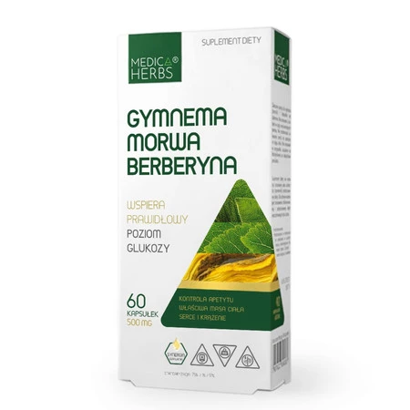Zestaw 2x Medica Herbs Gymnema Morwa Berberyna 60 kaps