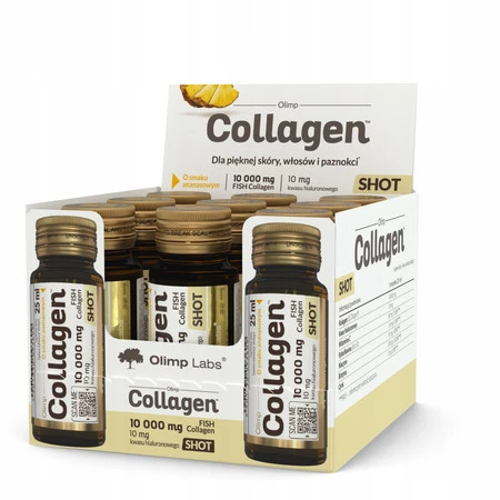 Zestaw: 9x Olimp Labs Olimp Collagen amp. szklana 25 ml shot SOK ananas