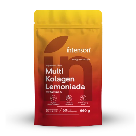 Zestaw Intenson: 1x Multi Kolagen smak mango marakuja 660g i 1x Kreatyna Monohydrat smak truskawka-arbuz 260g