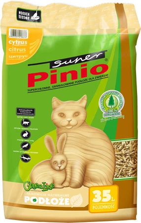 Super PINIO Cytrus Żwirek drewniany 35l