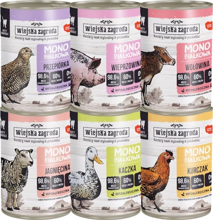 WIEJSKA ZAGRODA Kot Monobiałkowa Kaczka 400g