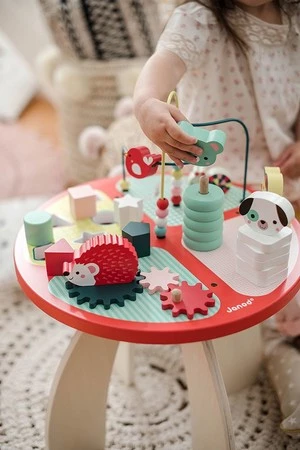 Janod Stolik edukacyjny duży drewniany Baby Forest