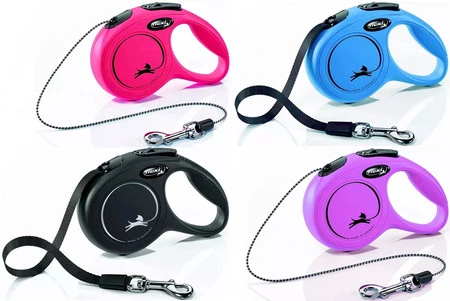 FLEXI NEW CLASSIC Smycz sznurowa XS / 3m czarna