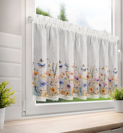 Firana gotowa Rozalie na Taśmie 150 x 60 cm, Biały