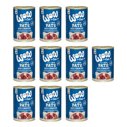 Zestaw 10x WOW CAT Senior Wild Kaninchen - dziczyzna z królikiem dla kota seniora (400g)