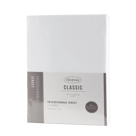 Prześcieradło Jersey3 140 x 200 x 30 cm, Biały