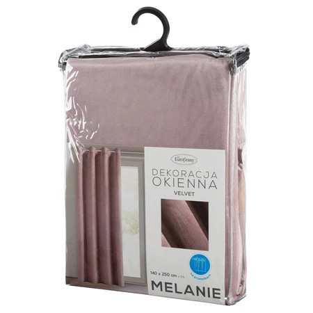 ZASŁONA GOTOWA MELANIE 140 X 250 CM PUDROWY RÓŻ