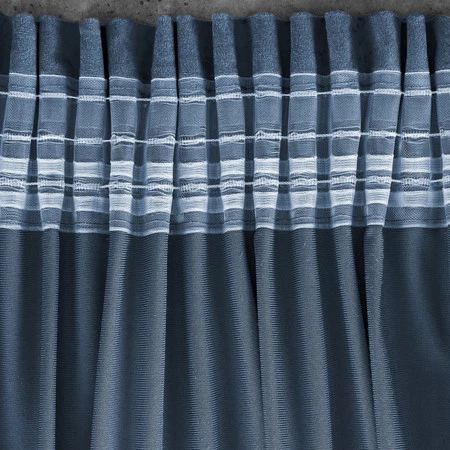 ZASŁONA GOTOWA D91 ROSA NA TAŚMIE 140 X 270 CM GRANATOWY