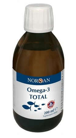 Norsan Omega-3 TOTAL olej rybny kwasy tłuszczowe 200 ml smak naturalny