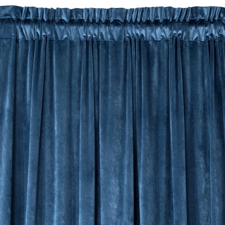 ZASŁONA GOTOWA D91 ROSA NA TAŚMIE 140 X 270 CM GRANATOWY