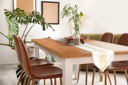 OBRUS MAJORKA 30 X 180 CM BIAŁY