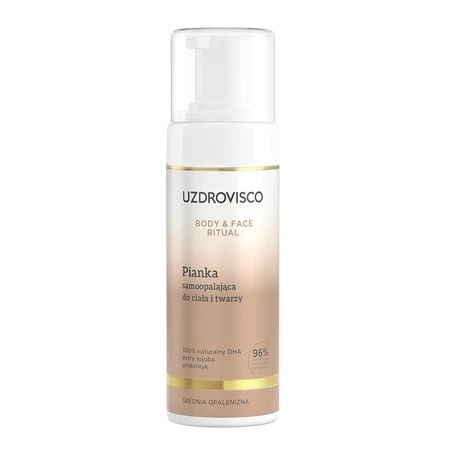Uzdrovisco,Body & Face Ritual, Pianka samoopalająca do ciała i twarzy, 150 ml