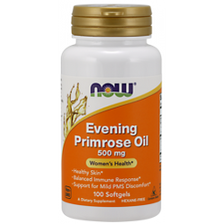 Now Foods − Evening Primrose Oil, olej z wiesiołka dwuletniego z GLA − 100 kaps.