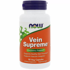 Now Foods Vein Supreme na wsparcie naczyń krwionośnych 90 kaps.