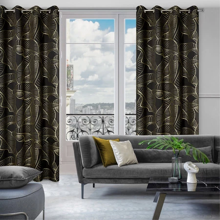 ZASŁONA GOTOWA KIARA 140 X 250 CM CZARNY