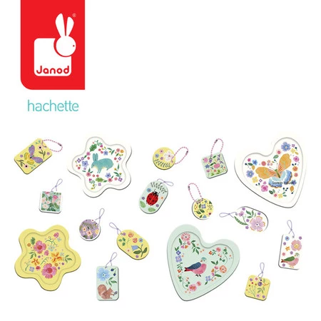 Janod Zestaw kreatywny Formy i odlewy 16 ozdób Ogród kwiatowy 7+