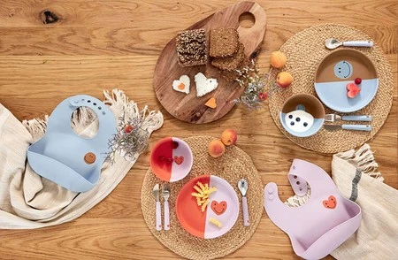 Lassig Miseczka silikonowa dla dzieci Happy Rascals Heart lavender