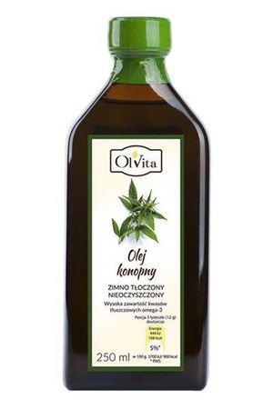 Olej konopny zimnotłoczony 250ml Olvita