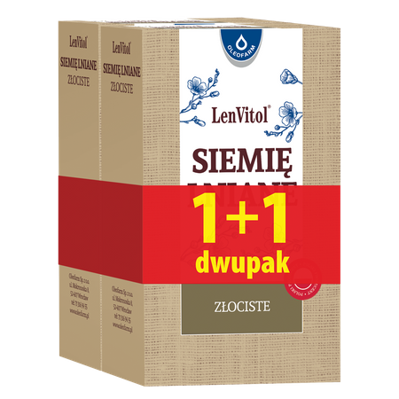 OLEOFARM Siemię lniane złociste dwupak 250g+250g