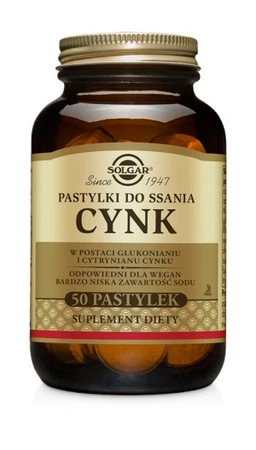 Solgar Flavo-Zinc Lozenges - Cynk do ssania 50 tabl.