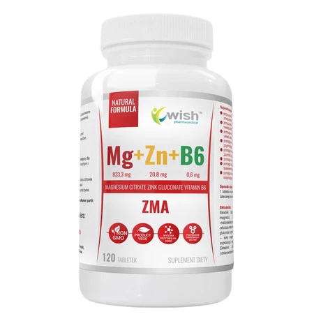 Wish Kompleks Minerałów i Witamin Mg+Zn+B6 120 kaps.