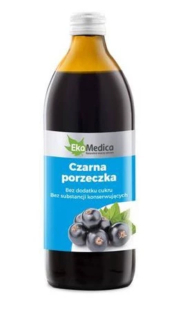 Ekamedica Czarna Porzeczka 0,5L Sok 100%