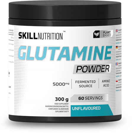 Skill Nutrtion Glutamine Powder Glutamina 5000 mg wsparcie regeneracji mięśni 300 g smak naturalny