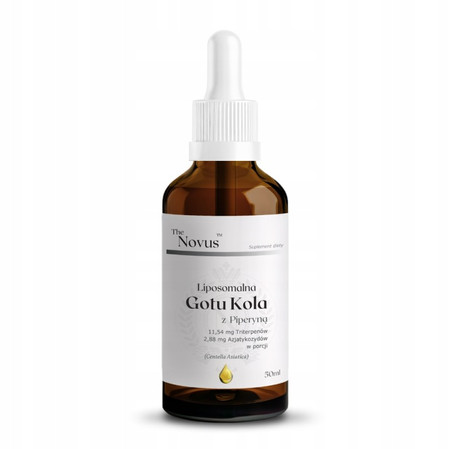 The Novus Gotu Kola (Wąkrotka azjatycka) liposomalna z piperyną - Krople 50ml