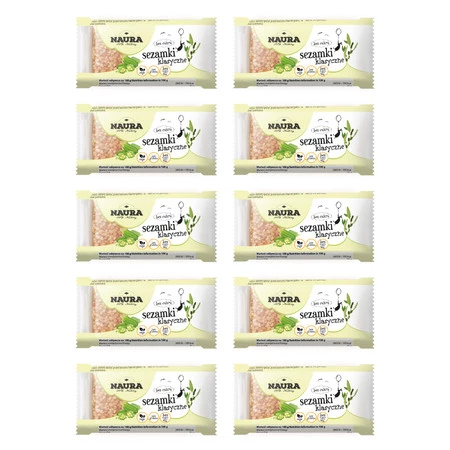 Zestaw 10x Sezamki bez cukru 27 g
