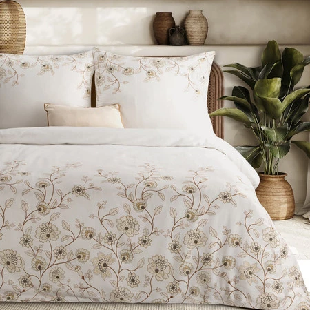 Komplet Pościeli Satynowej Spring 44 220 x 200 cm, Biały