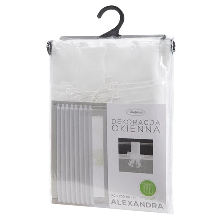 FIRANA GOTOWA ALEXANDRA NA SZELKACH 140 X 250 CM BIAŁY