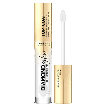 Eveline Diamond Glow Lip Luminizer Błyszczyk Top Coat do ust z kwasem hialuronowym nr 01  4.5ml
