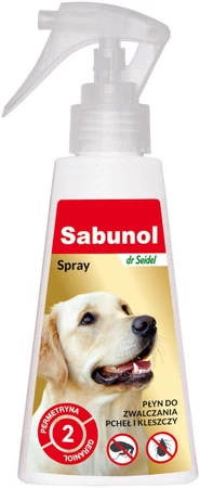 SABUNOL Spray do zwalczania pcheł kleszczy u psa 100ml