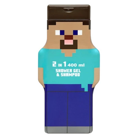 Minecraft Steve 2in1 Shower Gel &amp; Shampoo żel pod prysznic i szampon dla dzieci 400ml