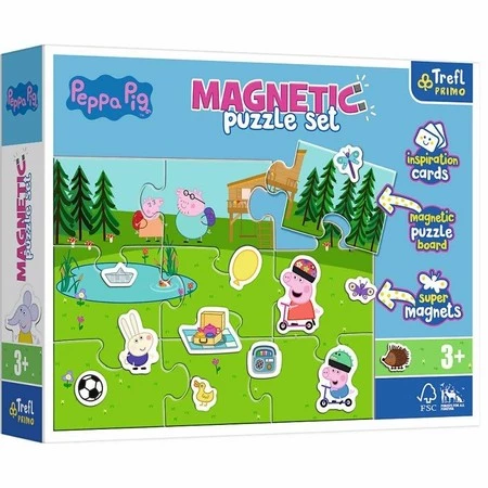 TREFL 93164 Puzzle magnetyczne - Zabawy Peppy