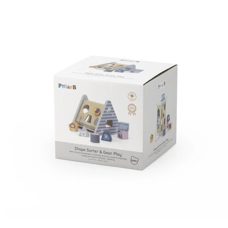 Viga PolarB Drewniany edukacyjny sorter z klockami piramida