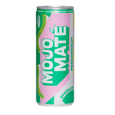 NAPÓJ GAZOWANY Z MARAKUJĄ I YERBA MATE BIO 250 ml - MOJO MATE