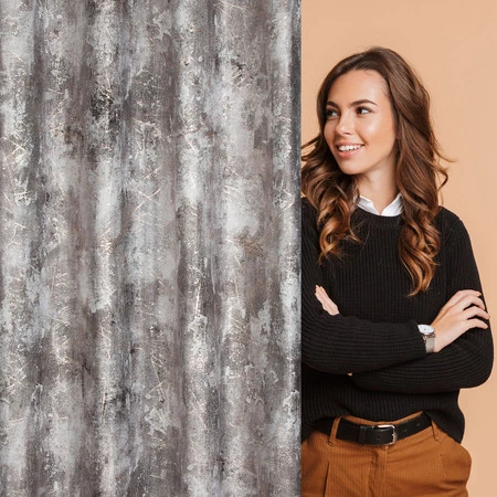 ZASŁONA GOTOWA ESTER 140 X 250 CM STALOWY