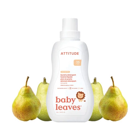 Attitude, Płyn do prania ubranek dziecięcych, Gruszkowy Nektar (Pear Nectar) 35 prań, 1050 ml