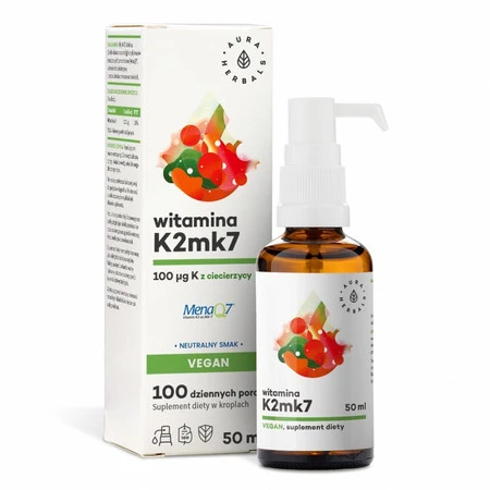 Aura Herbals Witamina K2mk7 w kroplach 50 ml vege