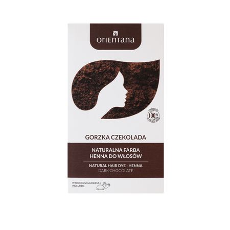Orientana - Naturalna farba do włosów długich. Bio Henna Gorzka czekolada - 100 g