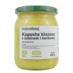Dobrodziej Kapusta kiszona z imbirem i kurkumą BIO 450 g
