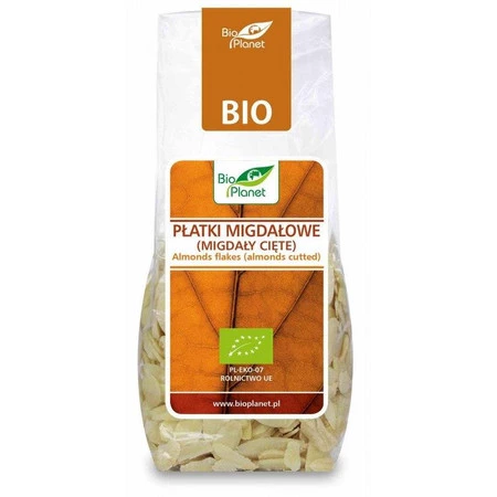 BIO PLANET Płatki migdałowe(migdały cięte)BIO 100G