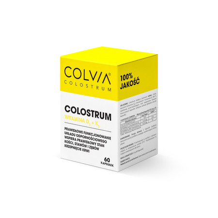 Colvia Colostrum + Vitamina D3 + Vitamina K2 na wsparcie odporności 60 kaps.