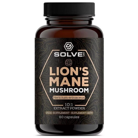 SolveLabs Lion's Mane (Soplówka jeżowata) 10:1 Ekstrakt 60 kaps.