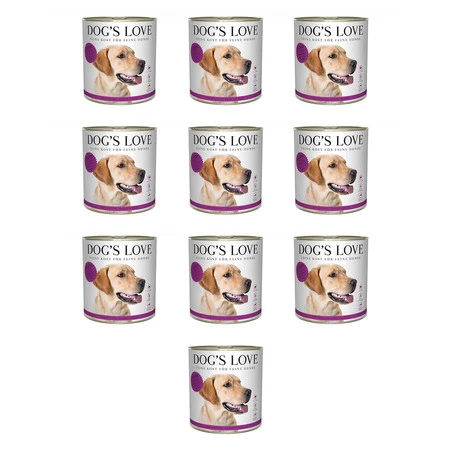 Zestaw 10x DOG'S LOVE Lamm - jagnięcina z dynią, morelą i ziemniakami (800g)