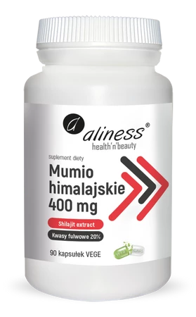 Aliness Mumio himalajskie (Shilajit extract) 400mg  x 90 kaps. Vege 